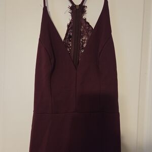 Elegant Burgundy Dress